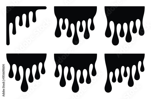 Black Dripping Paint Splatter