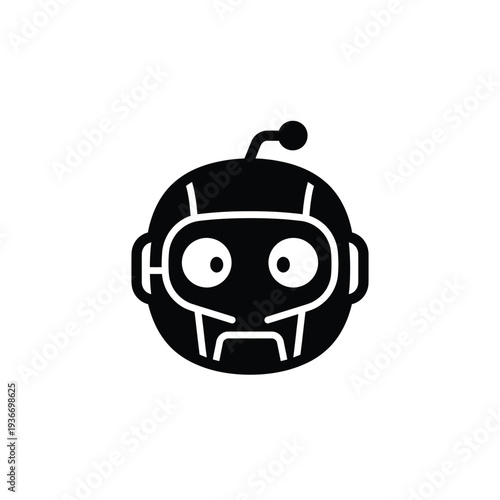 AI Robot Avatar Chunky Mascot Glyph