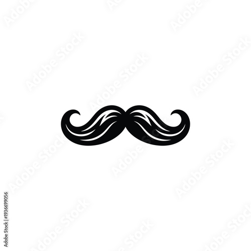 Handlebar Mustache Mascot Glyph