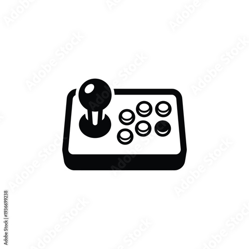 Arcade Fightstick Mascot Glyph Icon