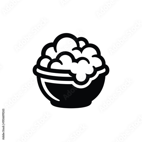 Shaving Foam Bowl Mascot Glyph