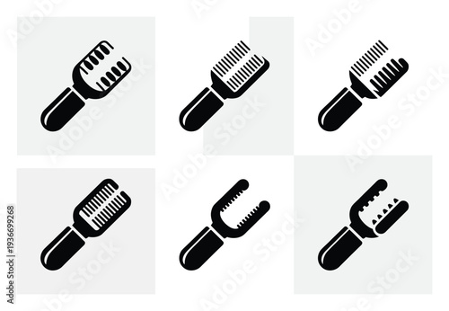 Collection of Black of Hair Combs and Styling Tools