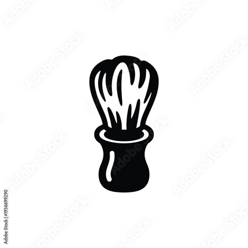 Shaving Brush Mascot Glyph