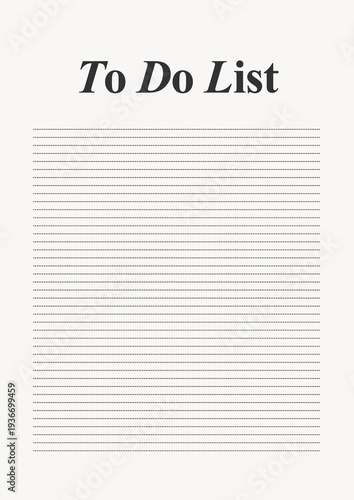 Black and Beige Minimalist To-Do List A4 Printable Page