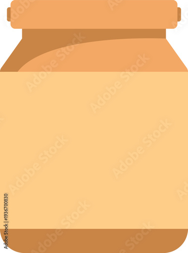 Jar presenting food storage or preserving concept with blank label for text