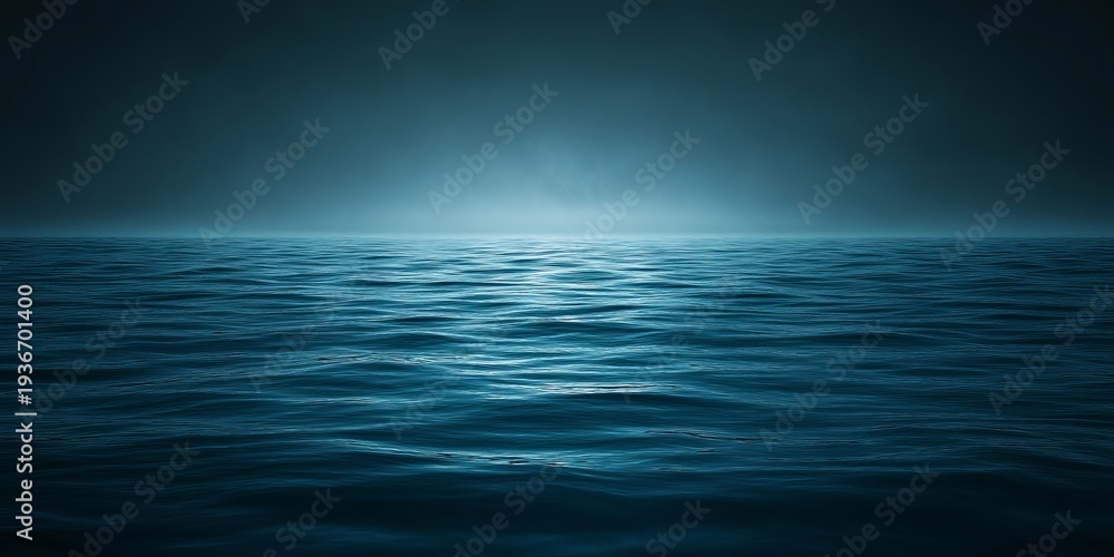 Fototapeta premium Serene and Enchanting Ocean View at Winter Solstice Festival with Stars Reflecting on Water Surface