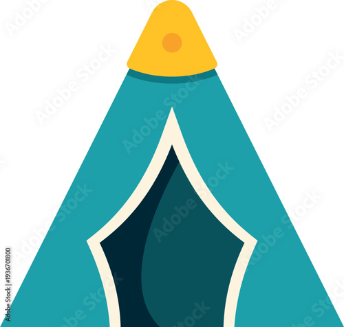 Camping tent icon representing outdoor recreation, travel, and exploration activities