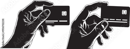 Hand holding a modern credit card for secure transactions