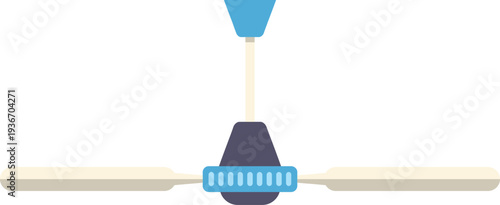 Ceiling fan illustration providing ventilation and a cool breeze