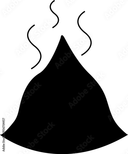 samosa black color silhouette vector file 
