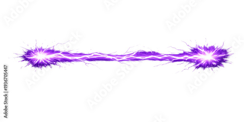 Abstract A dynamic display of electrical energy, rendered in vibrant shades of purple. Lightning strikes with intense focus.