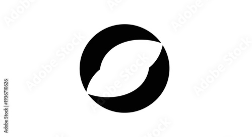 Black Leaf Logo Design Element.