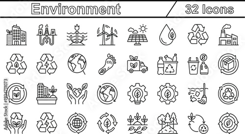 Comprehensive collection of engineering icons featuring prototyping 3d scanning laser cutting and reverse engineering