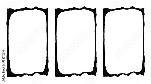 Papers vector illustration of three blank vintage parchment sheets