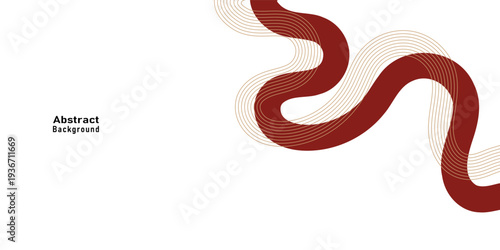 Minimalist Burgundy Fluid Stripe Waves, Professional Symmetrical Maroon Line Pattern for Contemporary Minimalist Backdrop.