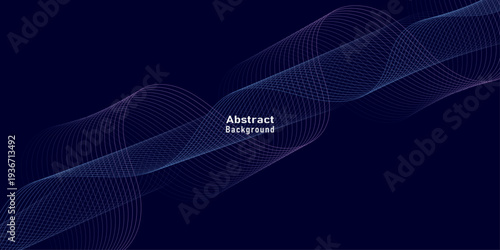 Abs-tract futuristic background with subtle purple and blue linear wave patterns on a dark navy backdrop for modern digital tech layouts.