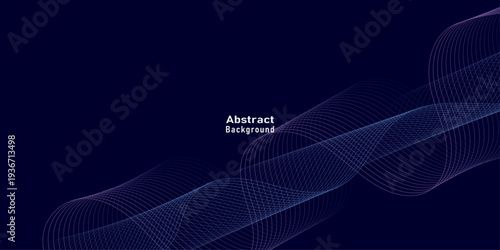 Abs-tract background with subtle purple and blue linear wave patterns on a dark navy backdrop for modern digital tech layouts.