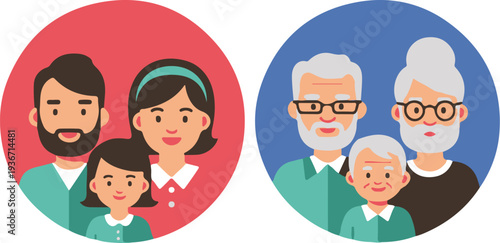 Happy father bonding with cheerful son in warm home environment illustration