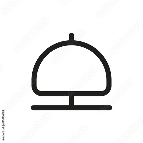 Bell Concierge Outline Icon  Hotel Reception Service Line Symbol