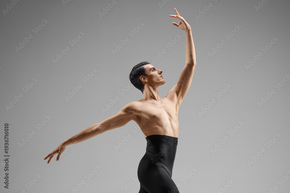 Fototapeta premium Ballet dancer in black tights