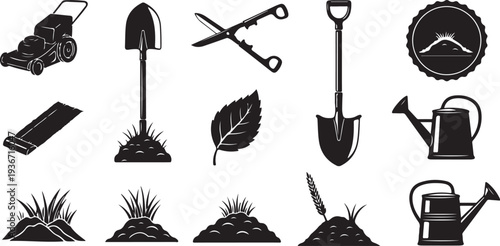 Gardening tools and equipment for yard work and landscaping projects
