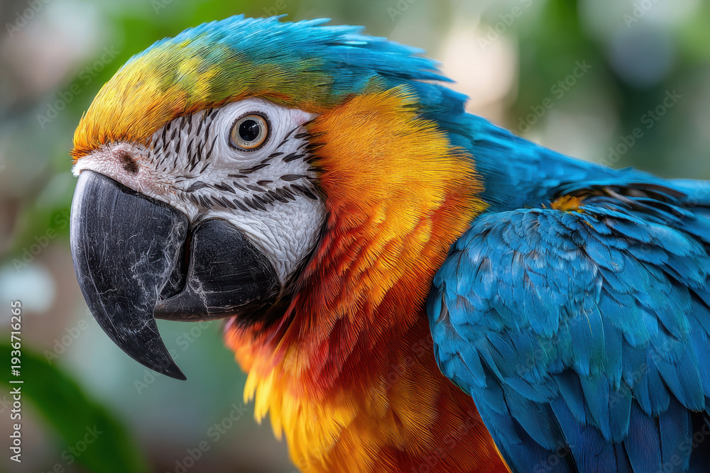Obraz premium Closeup of a Colorful Macaw Parrot