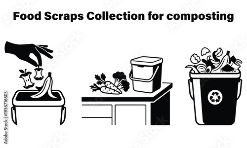 Food scraps collection for sustainable composting practices