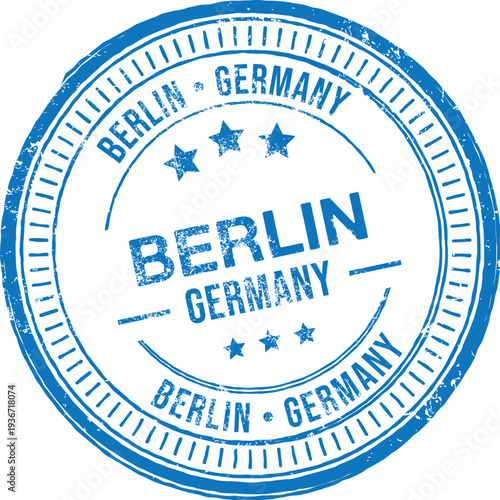 Berlin Germany. Grunge Rubber Stamp.