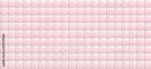 Pink tiles in the bathroom or swimming pool, tile wall interior of kitchen or bathroom, Classic ceramic pattern background