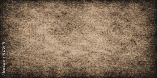 A blank vintage brown parchment with a stained and aged grunge texture provides a retro sepia backdrop for antique design patterns on an ancient textured paper surface