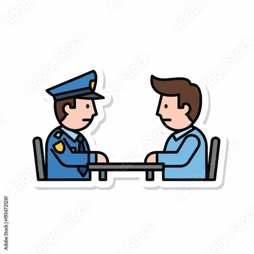 A police officer and a man in a discussion