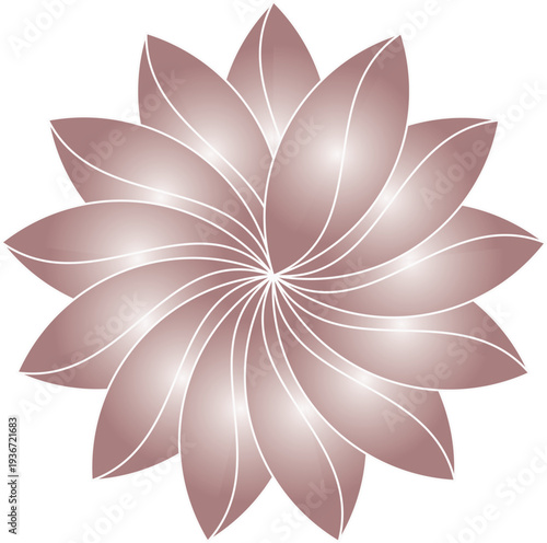 lotus flower vector illustrationElegant lotus flower vector illustration, detailed layered petals with soft curves, harmonious pink and white color palette, smooth gradient shading with subtle highlig