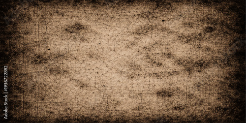 Antique vintage parchment with a stained old paper texture and a rough grunge background design featuring aged yellow material and a brown retro pattern