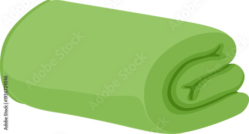 Soft spa towel cartoon icon. Bathroom fabric