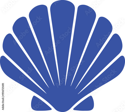 An abstract blue background featuring a circular logo design with a white human hand silhouette icon representing a protective glove symbol