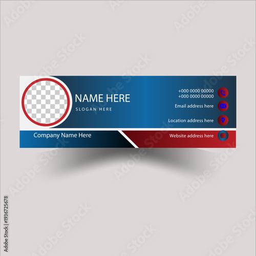 Modern Professional Email Signature Template for Corporate Branding.