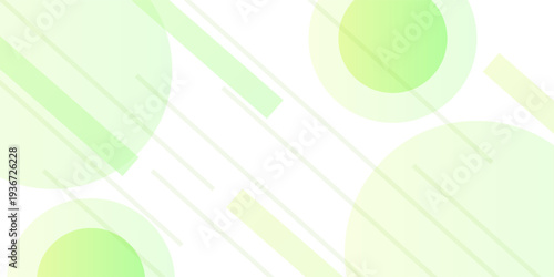 geometric banner background, memphis ,halftone, circle effect, green and yellow colorful. Vector, eps 10