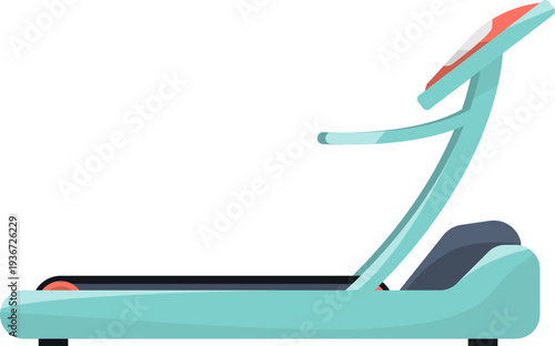 Treadmill cartoon icon. Cardio workout gym exercise