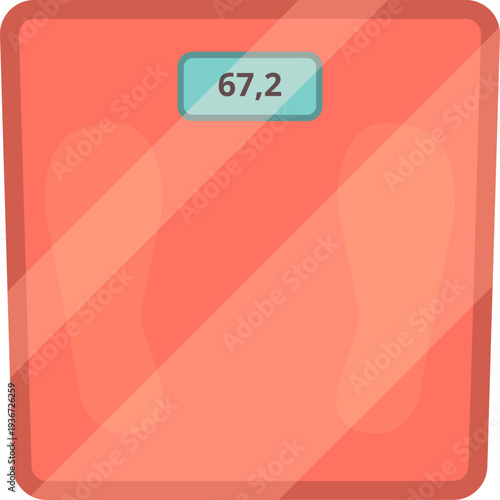 Floor scales. Body weight measure. Gym equipment