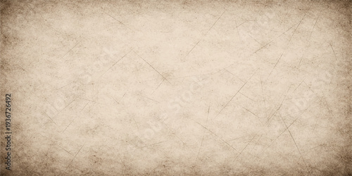 Blank antique parchment with a stained brown grunge pattern and aged vintage paper texture creates a rough retro design for a worn canvas background