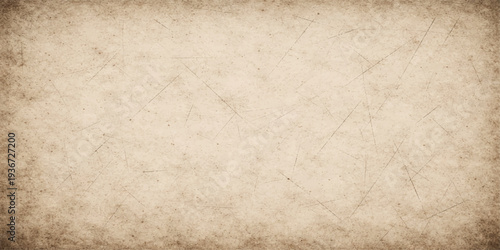 Ancient aged parchment with a stained brown grunge texture provides a blank vintage paper background for antique retro designs