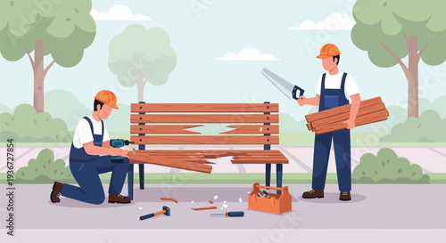 Park Bench Repair and Maintenance Project