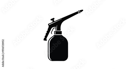 Efficient and precise spray gun or airbrush tool silhouette for various painting, coating, and artistic application projects