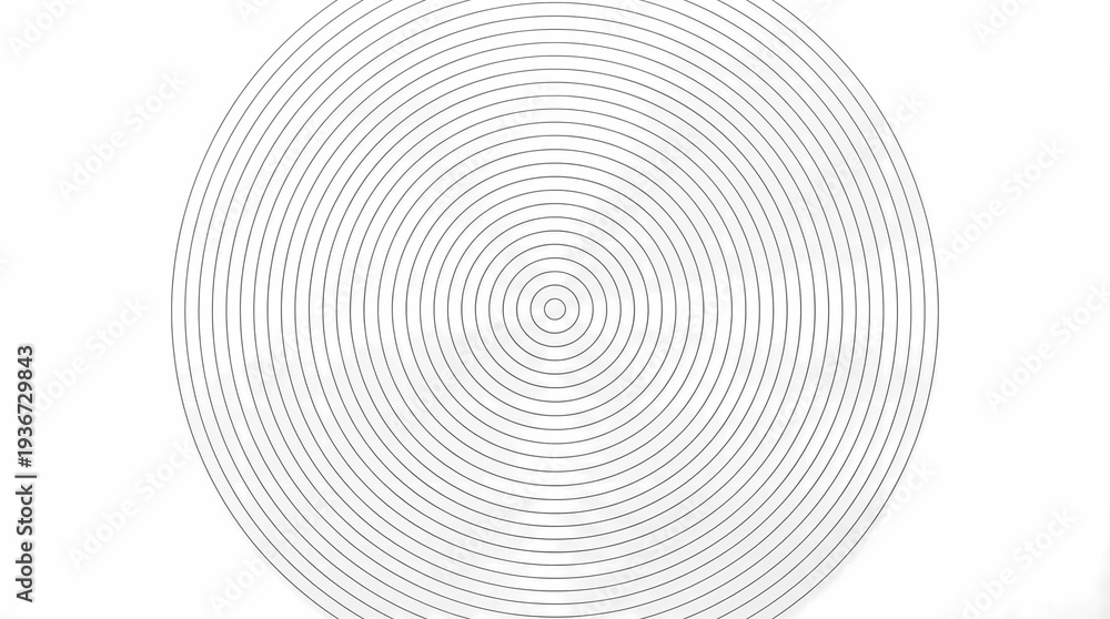 Fototapeta premium Abstract black concentric circles on a white background