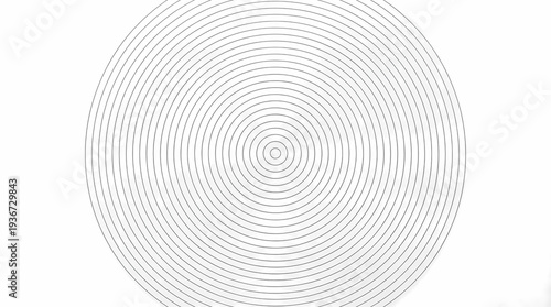 Abstract black concentric circles on a white background