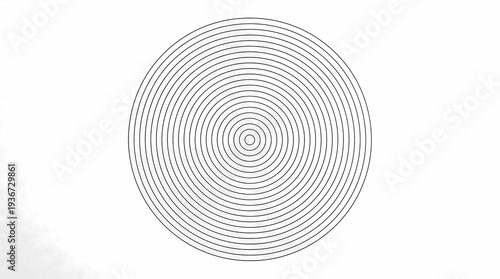 Minimalist black concentric circles on a white background