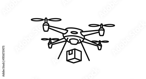 Black and White Avalanche Warning Sign on Mountain Landscape Icon, isolated white background