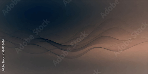 Abstract blue water waves and orange sunset clouds blend into a celestial landscape where light meets the sea under a yellow sunrise heaven