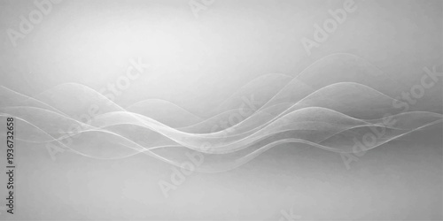 Abstract blue and white background with smooth silk waves and soft white lines creating a curved satin fabric texture for a winter snow illustration or wedding wallpaper backdrop
