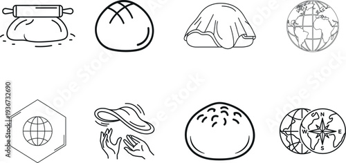 Detailed illustrations of various egg and fossil structures